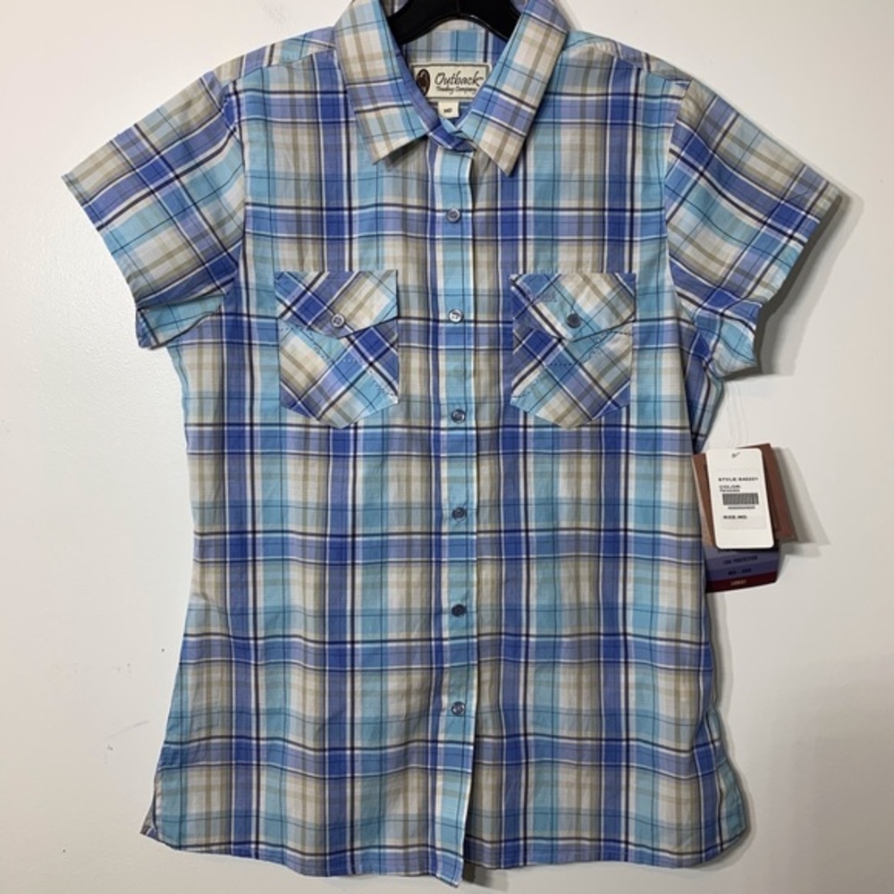 NWT Outback‎ Trading Co Plaid Western Shirt Size M